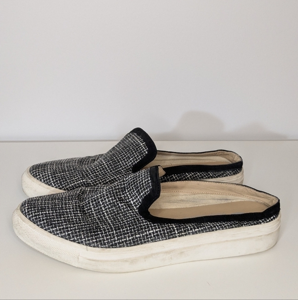 Women's Canvas Mule Sneakers Platform, pointed toe slip on - size 9
